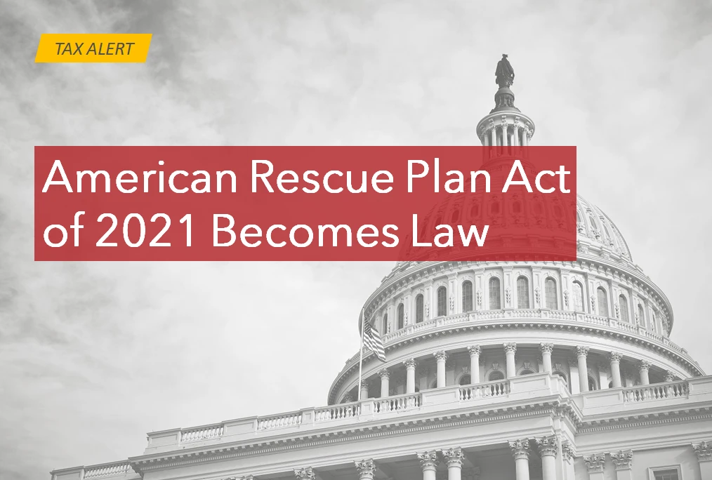 American Rescue Plan Act Stimulus Package-CPA-Tax Advisor-Northbrook IL