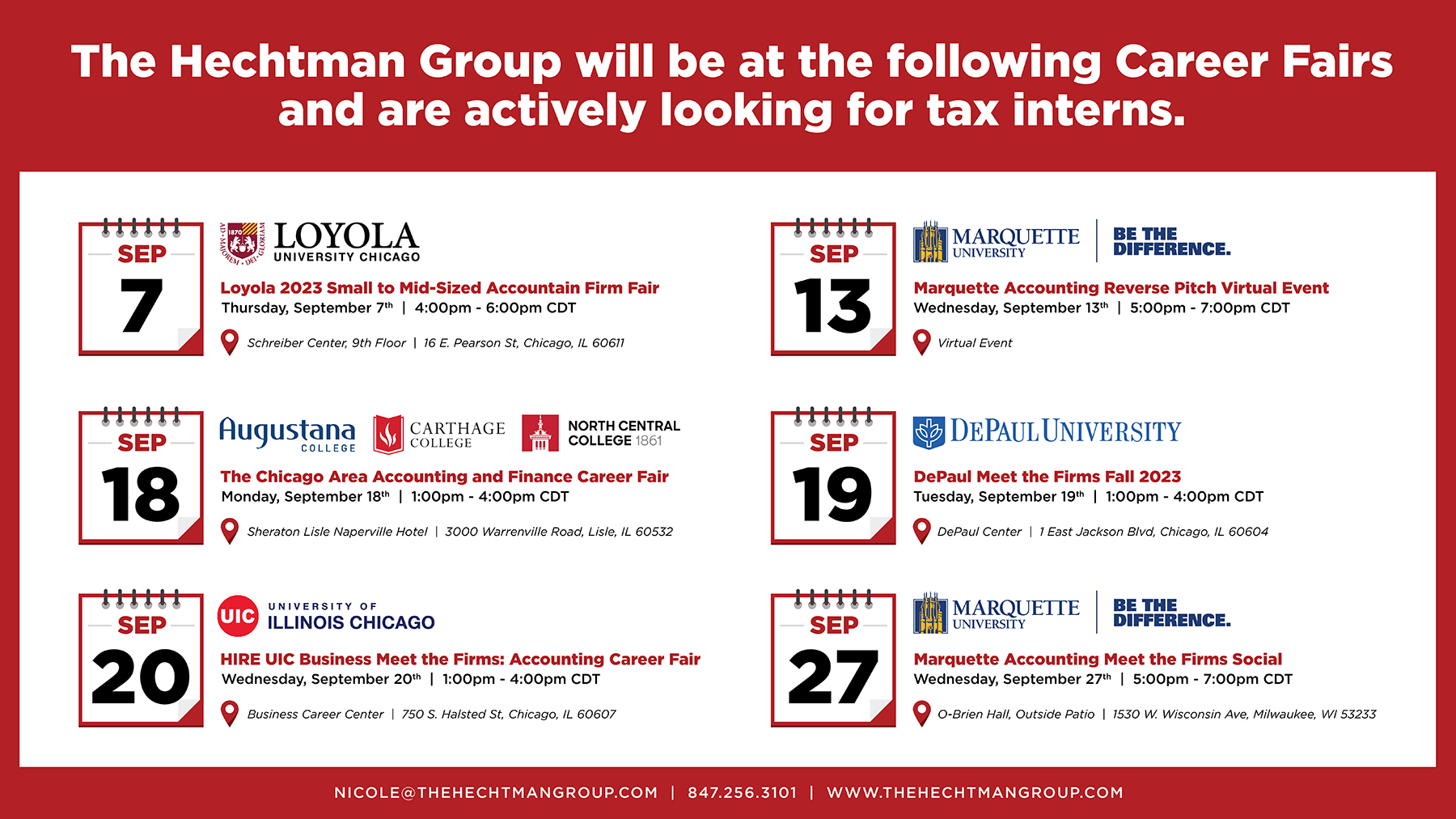 THG Job Fair Graphics Web Info